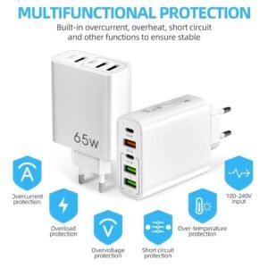 5-port 120W USB Type C Fast Charger